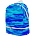 Blue Waves Abstract Series No12 Zip Bottom Backpack View1