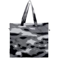 Black Waves Abstract Series No 1 Canvas Travel Bag by DimitriosArt