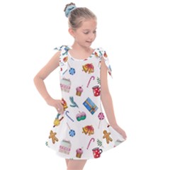 New Year Elements Kids  Tie Up Tunic Dress by SychEva