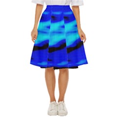 Blue Waves Abstract Series No13 Classic Short Skirt by DimitriosArt