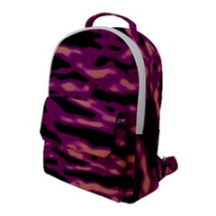 Velvet  Waves Abstract Series No1 Flap Pocket Backpack (large) by DimitriosArt