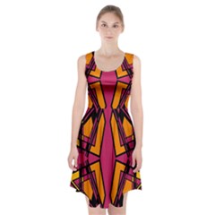 Abstract Geometric Design    Racerback Midi Dress by Eskimos