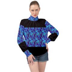 Bubbles High Neck Long Sleeve Chiffon Top by Sparkle