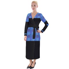 Digitaldesign Velvet Maxi Wrap Dress by Sparkle