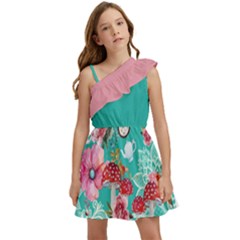 Floral Kids  One Shoulder Party Dress by flowerland