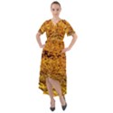 Gold Waves Flow Series 1 Front Wrap High Low Dress View1