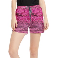 Pink  Waves Flow Series 1 Women s Runner Shorts by DimitriosArt