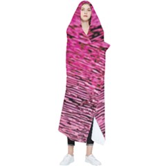 Pink  Waves Flow Series 1 Wearable Blanket by DimitriosArt