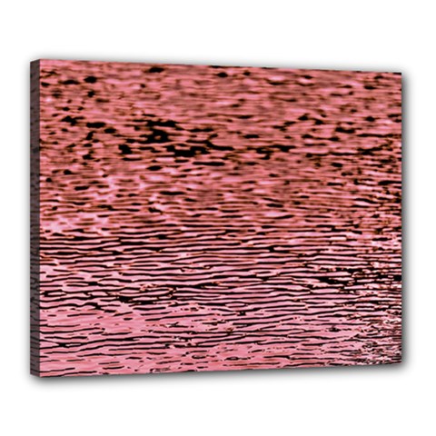 Pink  Waves Flow Series 2 Canvas 20  X 16  (stretched) by DimitriosArt