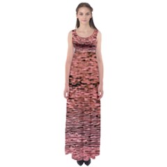 Pink  Waves Flow Series 2 Empire Waist Maxi Dress by DimitriosArt