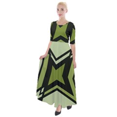 Abstract Pattern Geometric Backgrounds   Half Sleeves Maxi Dress by Eskimos