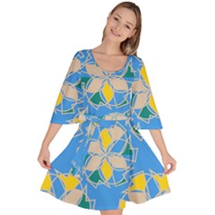 Abstract Pattern Geometric Backgrounds   Velour Kimono Dress by Eskimos