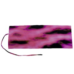 Pink  Waves Flow Series 2 Roll Up Canvas Pencil Holder (s) by DimitriosArt