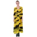 Yellow Waves Flow Series 1 Button Up Maxi Dress View1