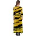 Yellow Waves Flow Series 1 Button Up Maxi Dress View2