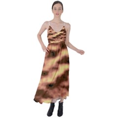 Gold Waves Flow Series 2 Tie Back Maxi Dress by DimitriosArt