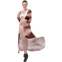 Pink  Waves Flow Series 7 Maxi Chiffon Beach Wrap by DimitriosArt