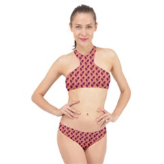 Leafs High Neck Bikini Set by Sparkle