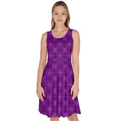 Digital Illusion Knee Length Skater Dress With Pockets by Sparkle