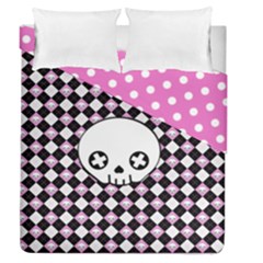 Cute Skulls Duvet Cover Double Side (queen Size) by NiniLand