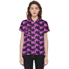 Abstract Waves Short Sleeve Pocket Shirt by SychEva