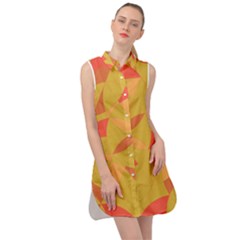 Abstract Pattern Geometric Backgrounds   Sleeveless Shirt Dress by Eskimos