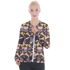 Abstract Pattern Geometric Backgrounds   Casual Zip Up Jacket by Eskimos