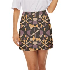 Abstract Pattern Geometric Backgrounds   Mini Front Wrap Skirt by Eskimos