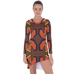 Abstract Pattern Geometric Backgrounds   Asymmetric Cut-out Shift Dress by Eskimos