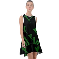 Abstract Pattern Geometric Backgrounds   Frill Swing Dress by Eskimos