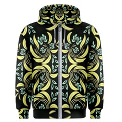 Floral Folk Damask Pattern Fantasy Flowers  Men s Zipper Hoodie by Eskimos