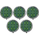 Floral folk damask pattern  Mini Round Pill Box (Pack of 5) View1