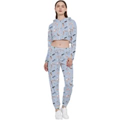 Office Cropped Zip Up Lounge Set by SychEva