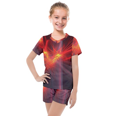 Fractal Kids  Mesh Tee And Shorts Set by Sparkle