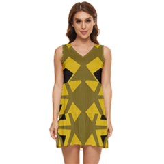 Abstract Pattern Geometric Backgrounds   Tiered Sleeveless Mini Dress by Eskimos