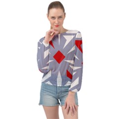 Abstract Pattern Geometric Backgrounds   Banded Bottom Chiffon Top by Eskimos