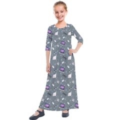 Office Works Kids  Quarter Sleeve Maxi Dress by SychEva