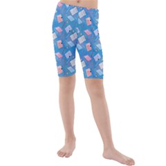 Notepads Pens And Pencils Kids  Mid Length Swim Shorts by SychEva