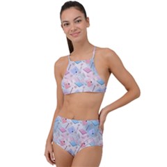 Notepads Pens And Pencils High Waist Tankini Set by SychEva