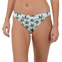 Weed Pattern Band Bikini Bottom by Valentinaart