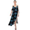 Weed Pattern Maxi Chiffon Cover Up Dress View1