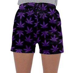 Weed Pattern Sleepwear Shorts by Valentinaart