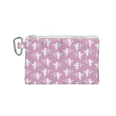 Cupid Pattern Canvas Cosmetic Bag (small) by Valentinaart