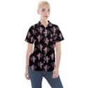 Cupid pattern Women s Short Sleeve Pocket Shirt View1