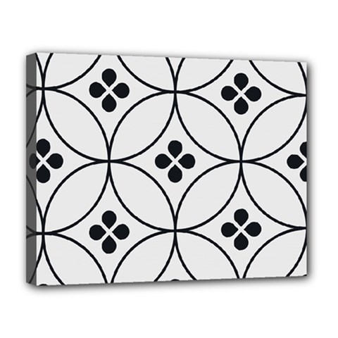 Black And White Pattern Canvas 14  X 11  (stretched) by Valentinaart