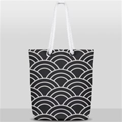 Black And White Pattern Full Print Rope Handle Tote (small) by Valentinaart