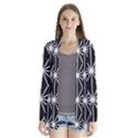 Black and white pattern Drape Collar Cardigan View1