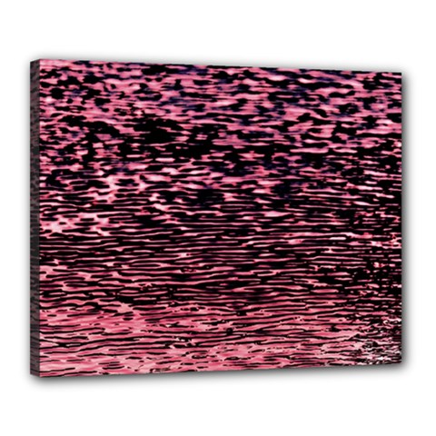 Pink  Waves Flow Series 11 Canvas 20  X 16  (stretched) by DimitriosArt