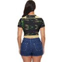 Janet s Dashiki Side Button Cropped Tee View4