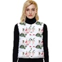 Love Spring Floral Women s Short Button Up Puffer Vest View1